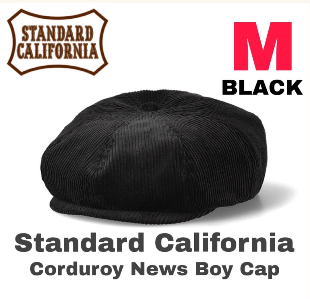 スタンダード カリフォルニア Corduroy News Boy Cap 黒 M