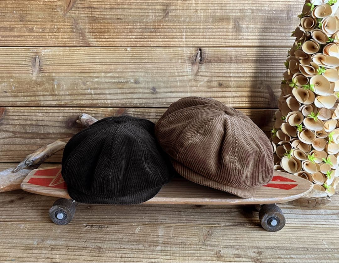 スタンダード カリフォルニア Corduroy News Boy Cap 黒 M
