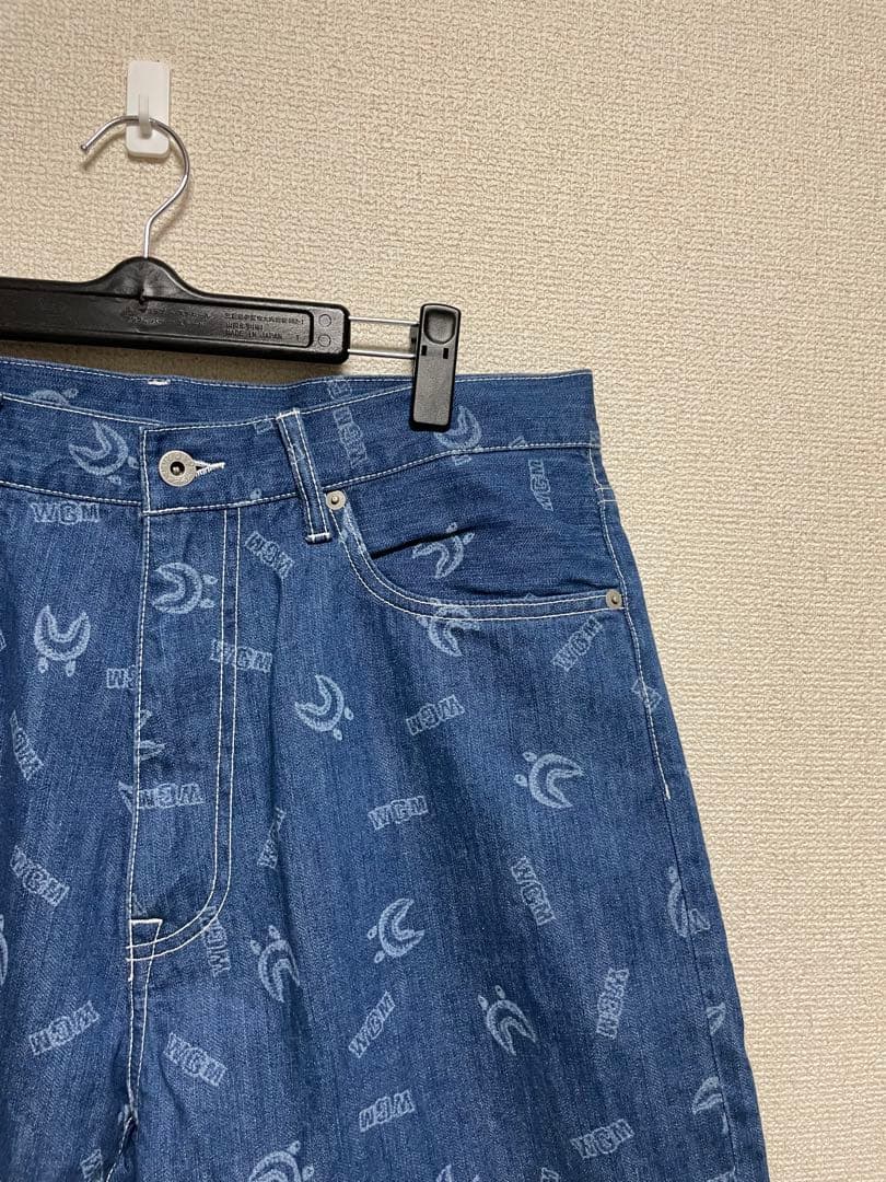 ★新品★ A BATHING APE エイプ ハーフパンツ デニム 総柄 L表記