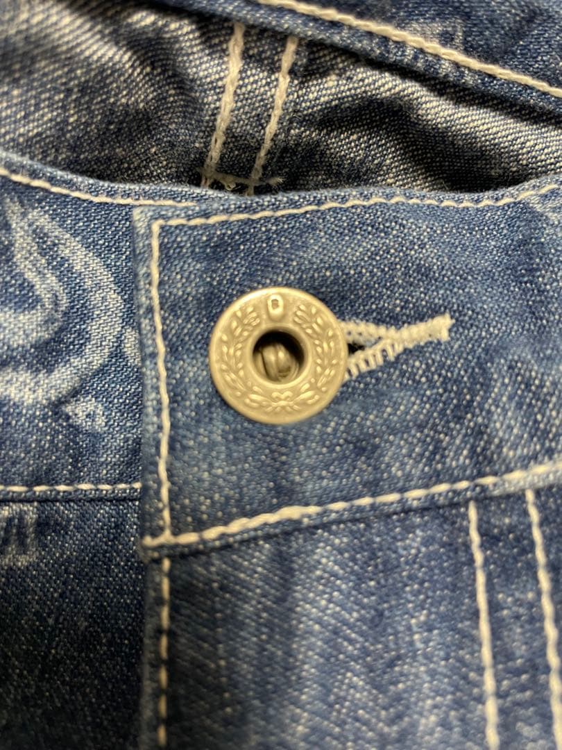 ★新品★ A BATHING APE エイプ ハーフパンツ デニム 総柄 L表記