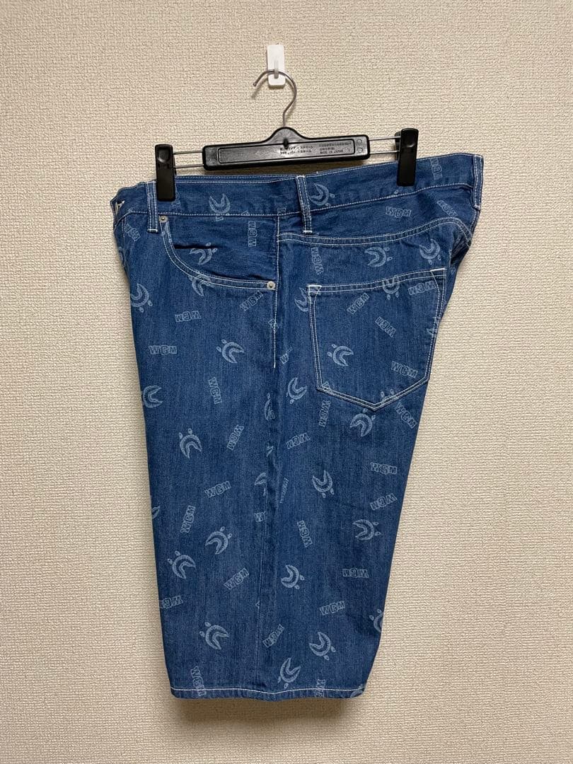 ★新品★ A BATHING APE エイプ ハーフパンツ デニム 総柄 L表記