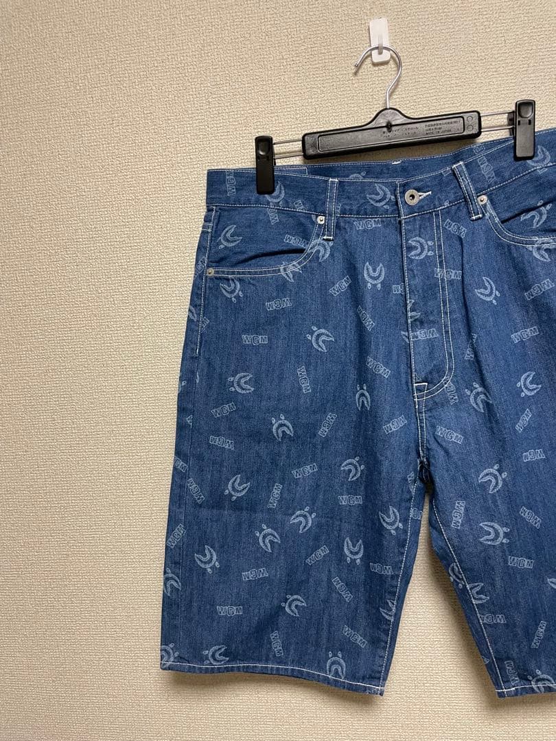 ★新品★ A BATHING APE エイプ ハーフパンツ デニム 総柄 L表記