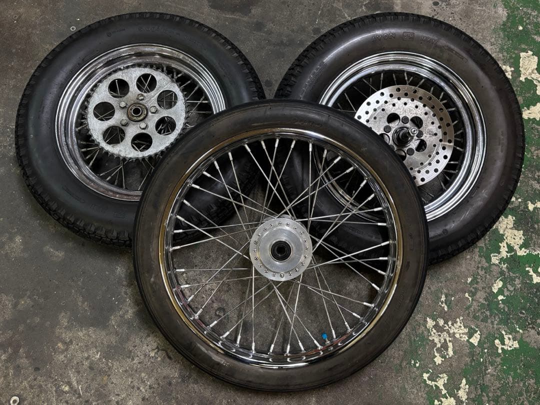 S*N様 ハーレー　スポークホイール 3点セット 21インチホイール　16インチ