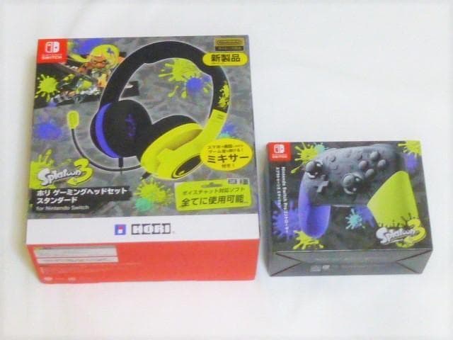 【新品未開封】スプラトゥーン3 プロコン ゲーミングヘッドセット 《2点セット》