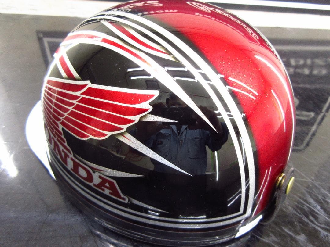 三つボタン‼送料込！！カスタムコルク半　ホンダ　ファイヤーラメ最安値058