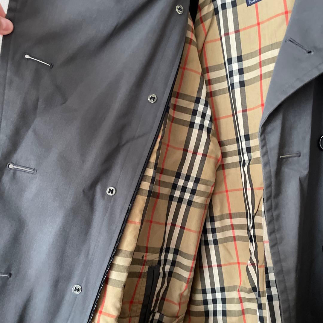 BURBERRY ナイロンコート　メンズ　グレー　ベルトなし