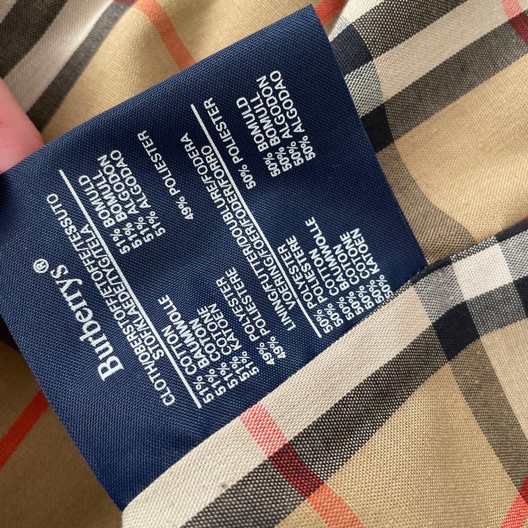 BURBERRY ナイロンコート　メンズ　グレー　ベルトなし