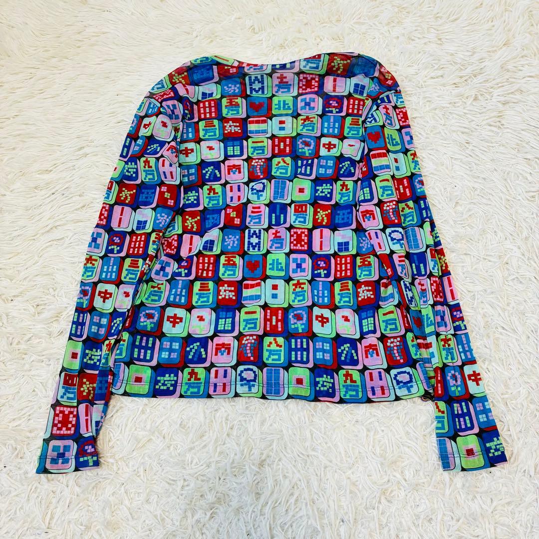 VIVIENNE TAM ヴィヴィアンタム　パワーネット　麻雀　柄　長袖.