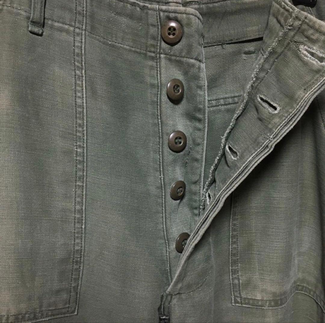 60s ベイカーパンツ ボタンフライ us army