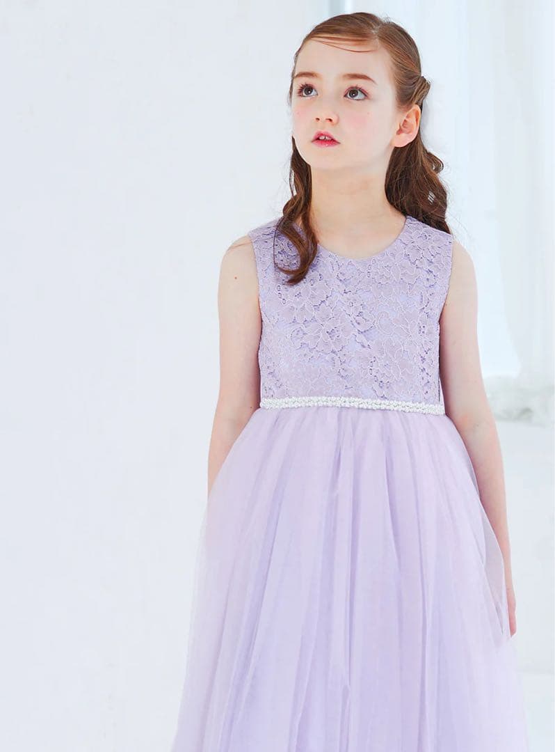 あいこ　ドレスコ　バイオレットケミカルレースロングドレス　140