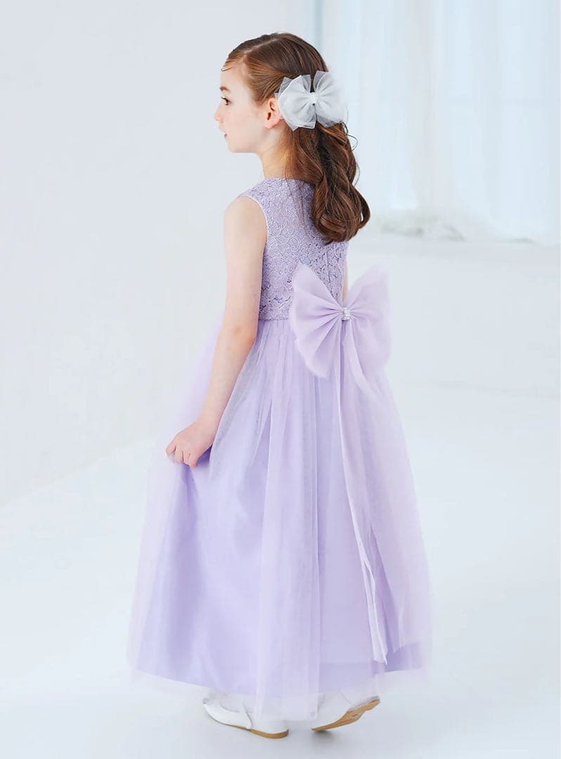 あいこ　ドレスコ　バイオレットケミカルレースロングドレス　140