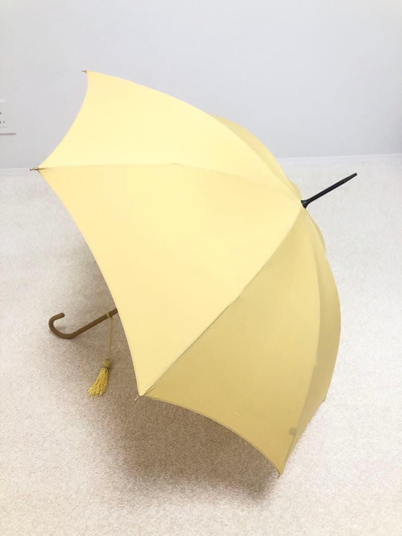 フォックスアンブレラズ　クリームイエロー　タッセル　傘　イングランド