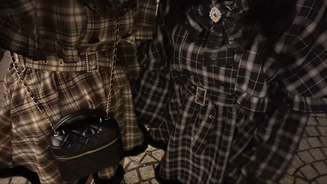 Palelfy パルエルフィー ファー付きケープワンピ