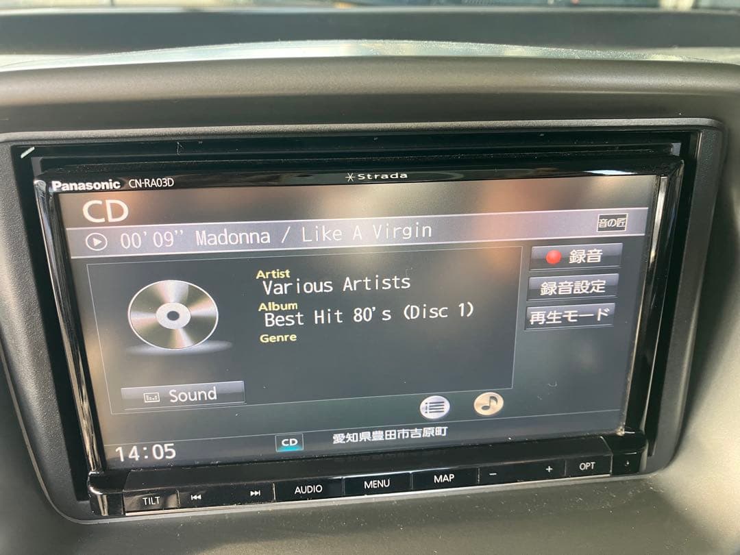 パナソニック メモリーナビ CN-RA03D 2016年地図データ