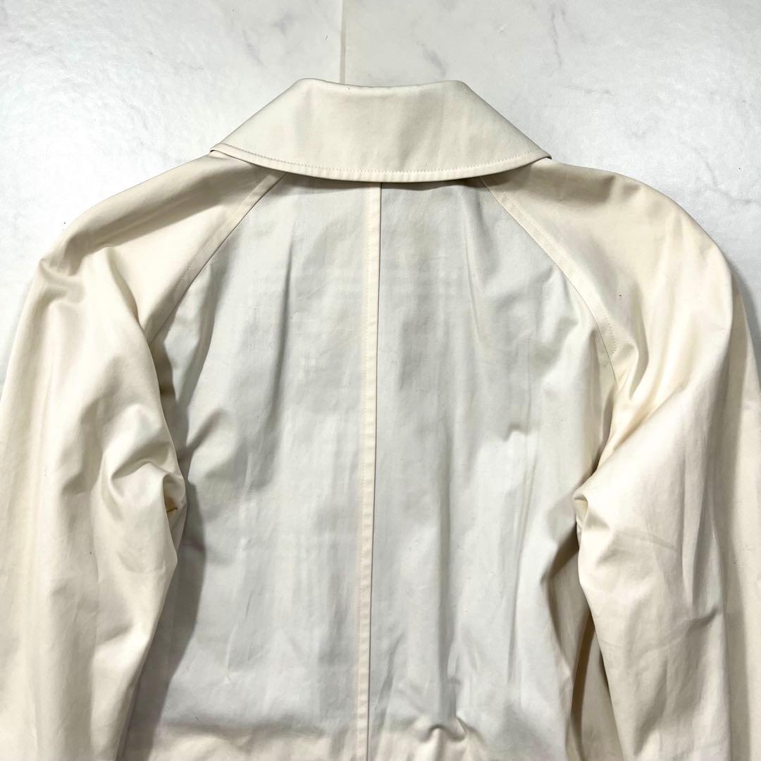 Burberry ステンカラーコート アイボリー 金ボタン M 9 ノバチェック