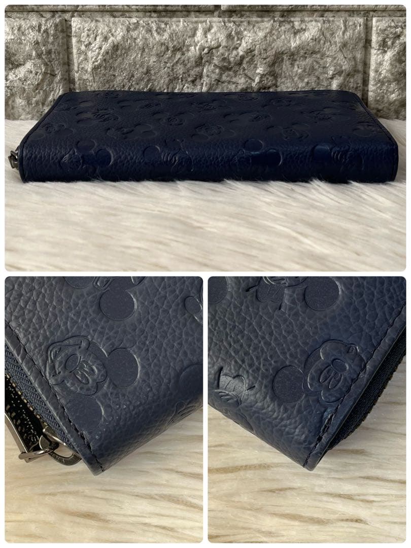 【新品未使用】キングズバイサマンサタバサ　ミッキーマウス型押し　ラウンド長財布