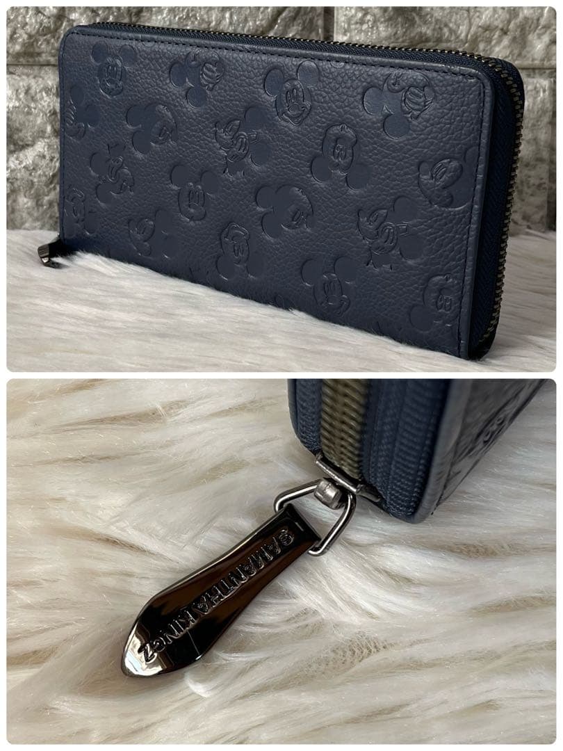 【新品未使用】キングズバイサマンサタバサ　ミッキーマウス型押し　ラウンド長財布