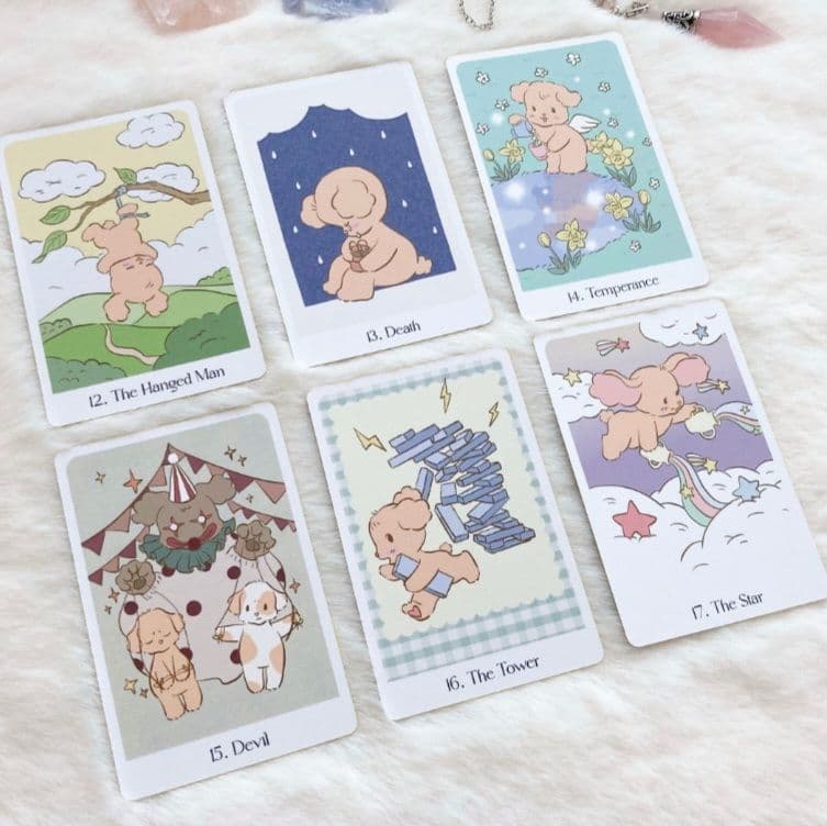 新品 メルヘンな世界 わんわんタロット 全78枚 クリームイエローエッジ