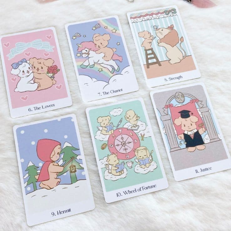 新品 メルヘンな世界 わんわんタロット 全78枚 クリームイエローエッジ