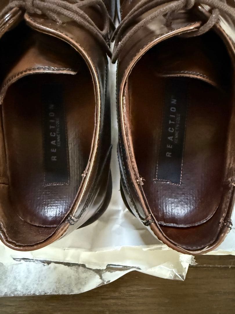 レザーシューズ スクエアトゥ ブラウン サイズ8