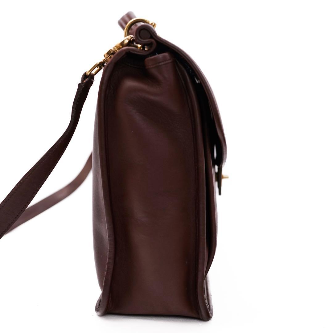 バッグ COACH 5266 Leather Satchel Shoulder Bag