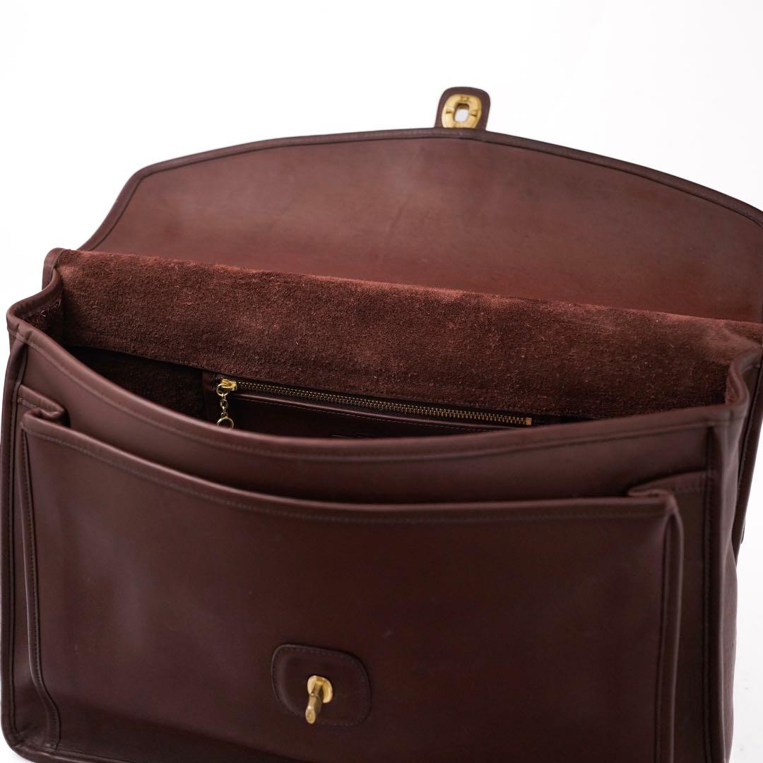 バッグ COACH 5266 Leather Satchel Shoulder Bag