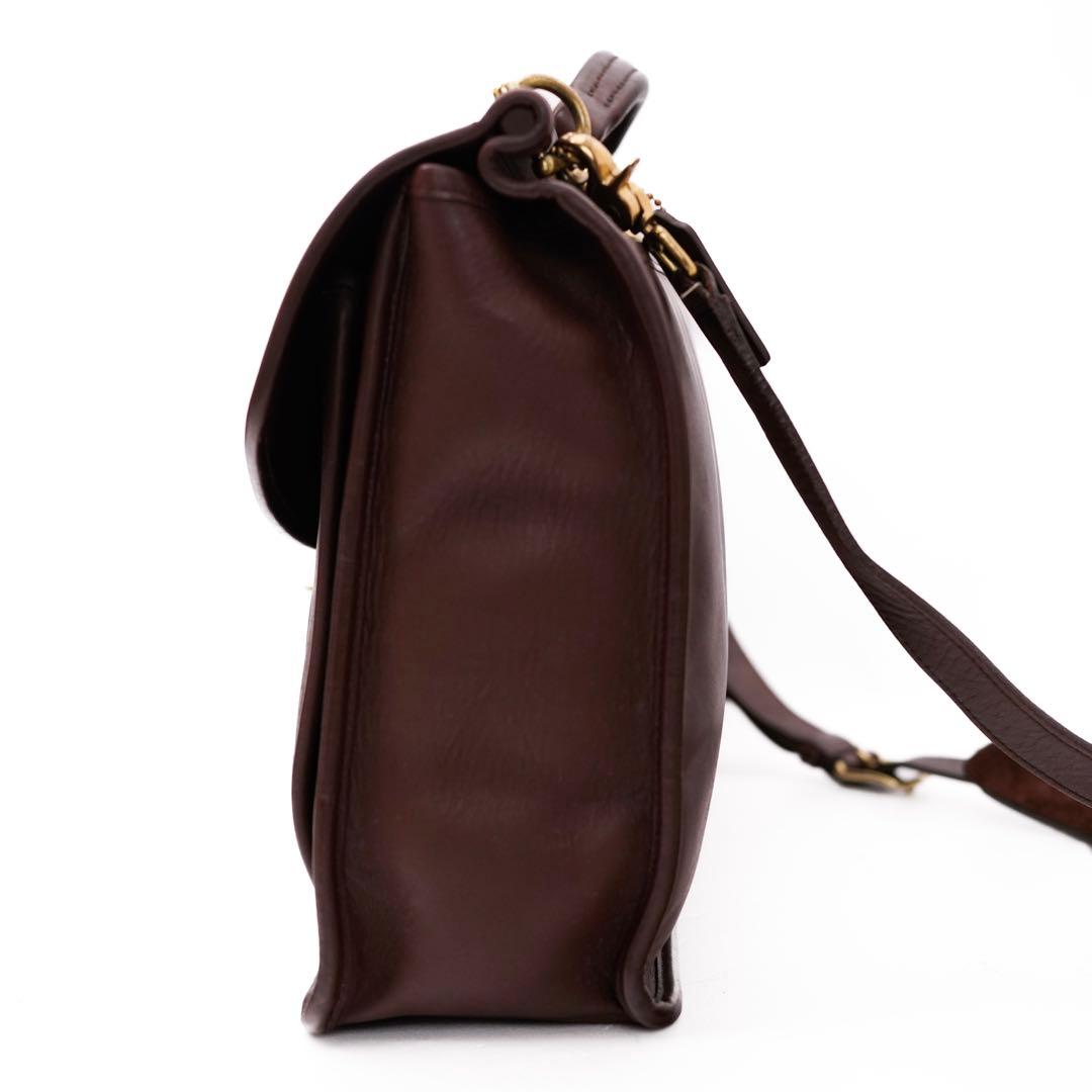 バッグ COACH 5266 Leather Satchel Shoulder Bag