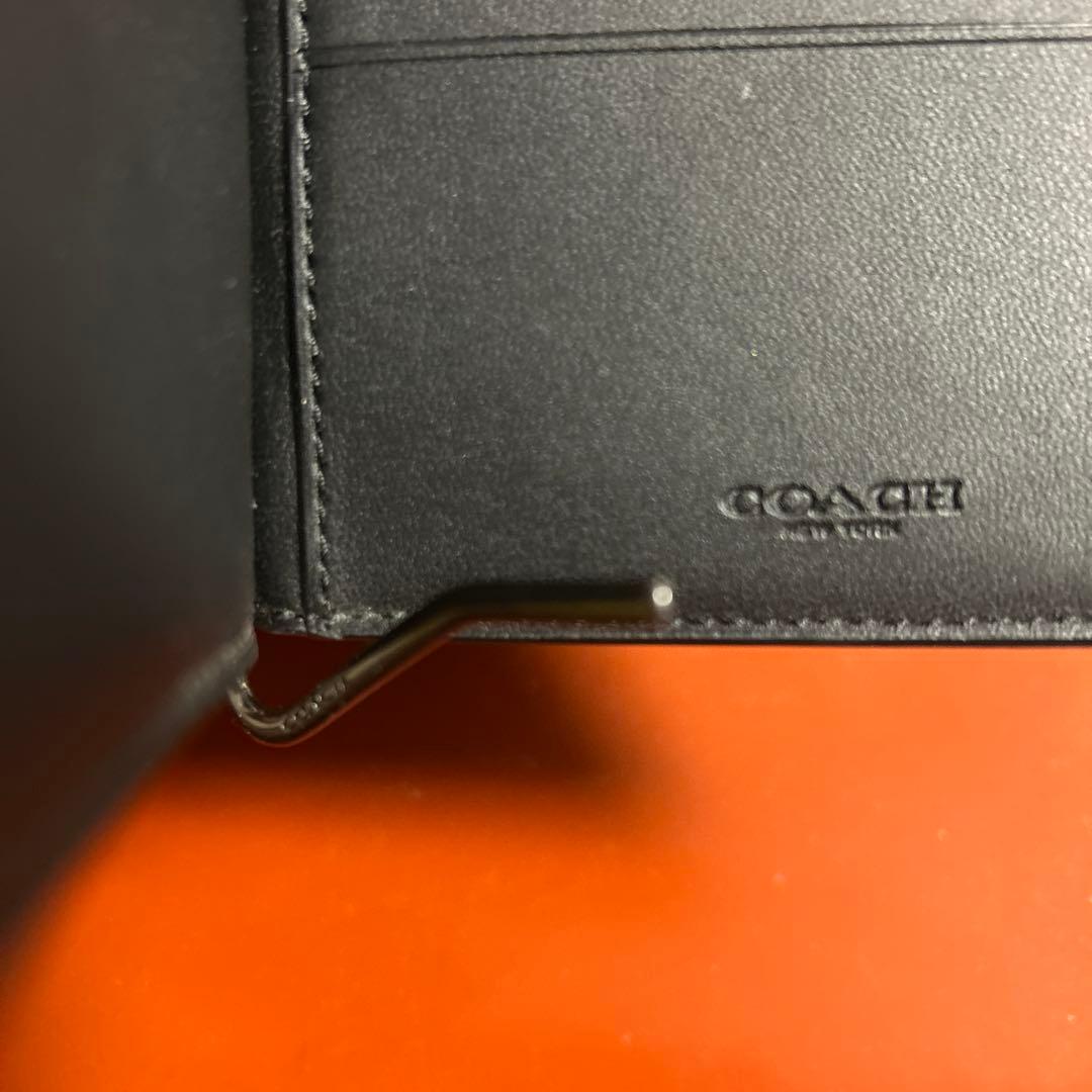 coach マネークリップ　財布　ブラック