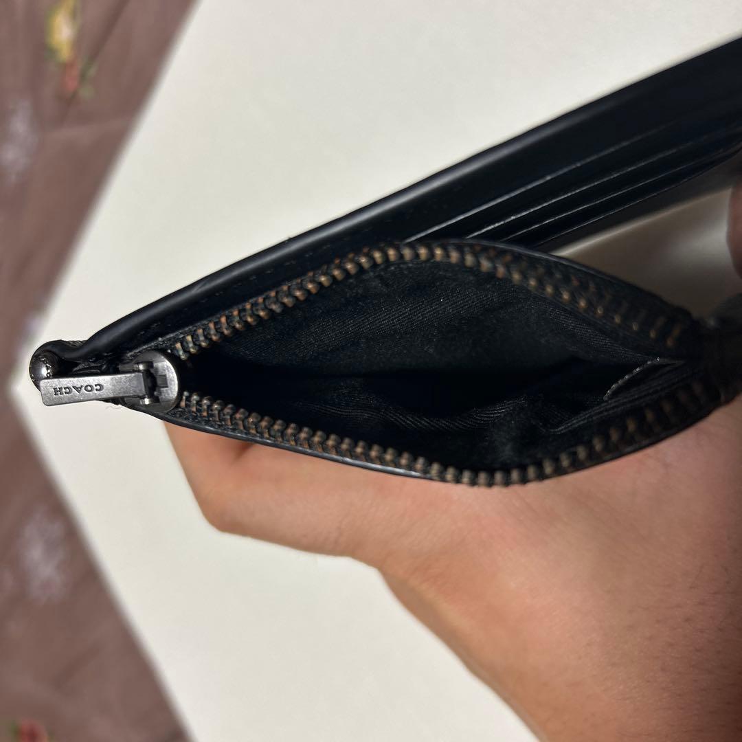 coach マネークリップ　財布　ブラック