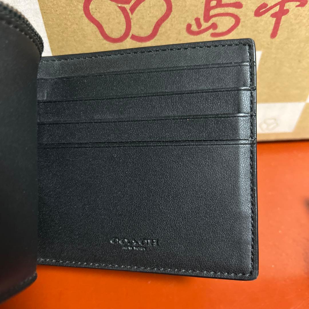 coach マネークリップ　財布　ブラック