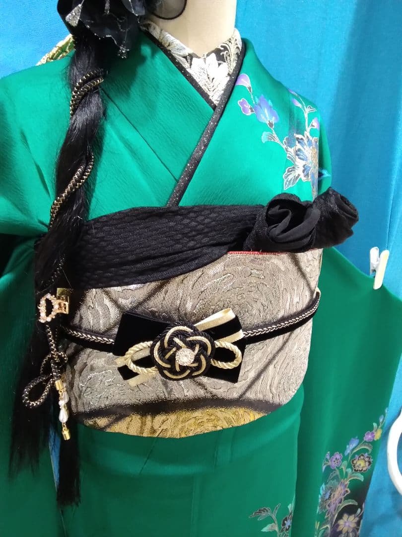 振袖フルセット、正絹振袖成人式、半襟重ね衿帯揚げ帯締、西陣袋帯、襦袢、ガード加工