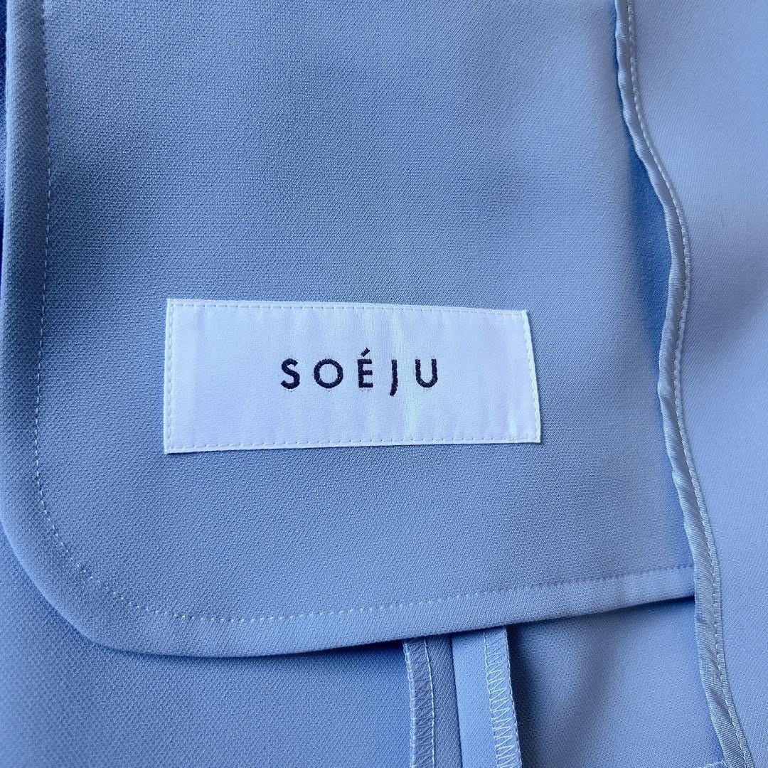 ほぼ未使用＊SOÉJU ストレッチファインノーカラージャケット L 新色