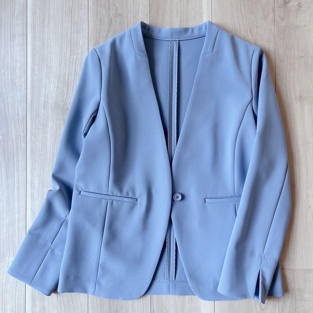 ほぼ未使用＊SOÉJU ストレッチファインノーカラージャケット L 新色