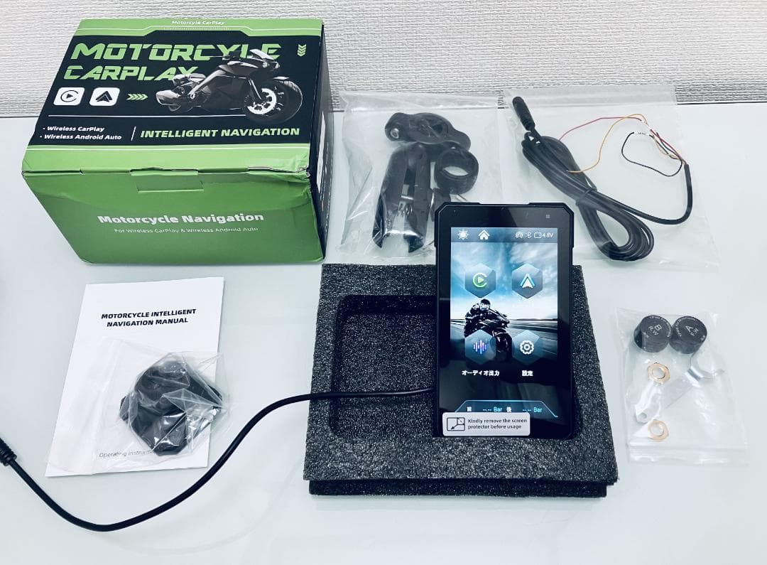 新品 バイク スマートモニター Carplay　空気圧センサー 縦画面表示対応