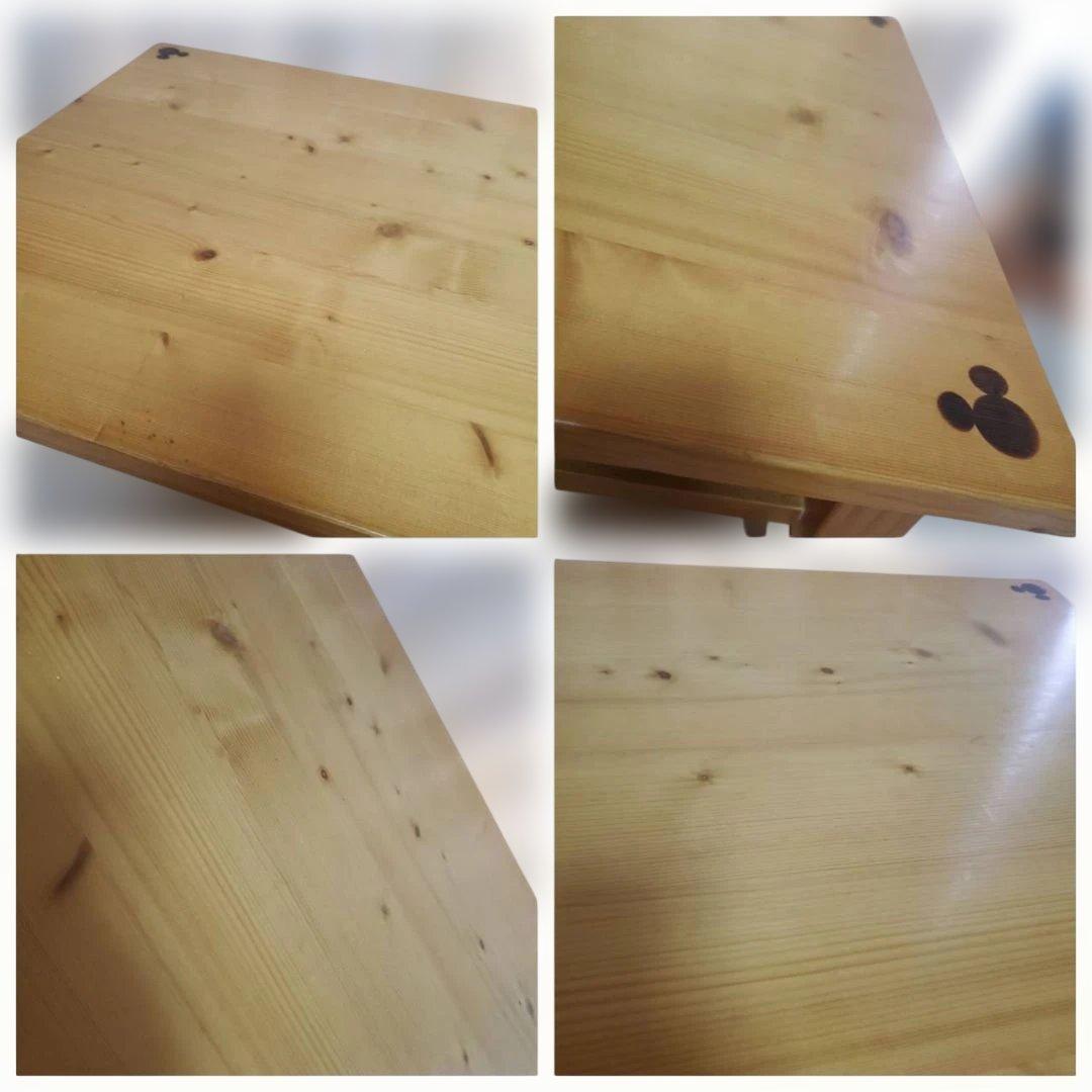 ベルメゾン ディズニー リビングテーブル ミッキーモチーフ 引き出し付き 机