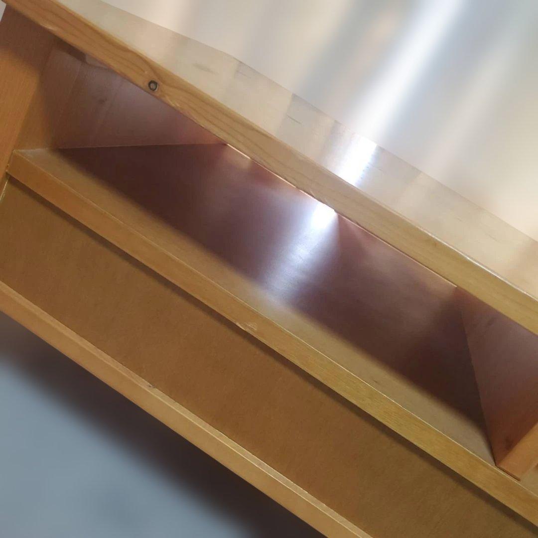 ベルメゾン ディズニー リビングテーブル ミッキーモチーフ 引き出し付き 机