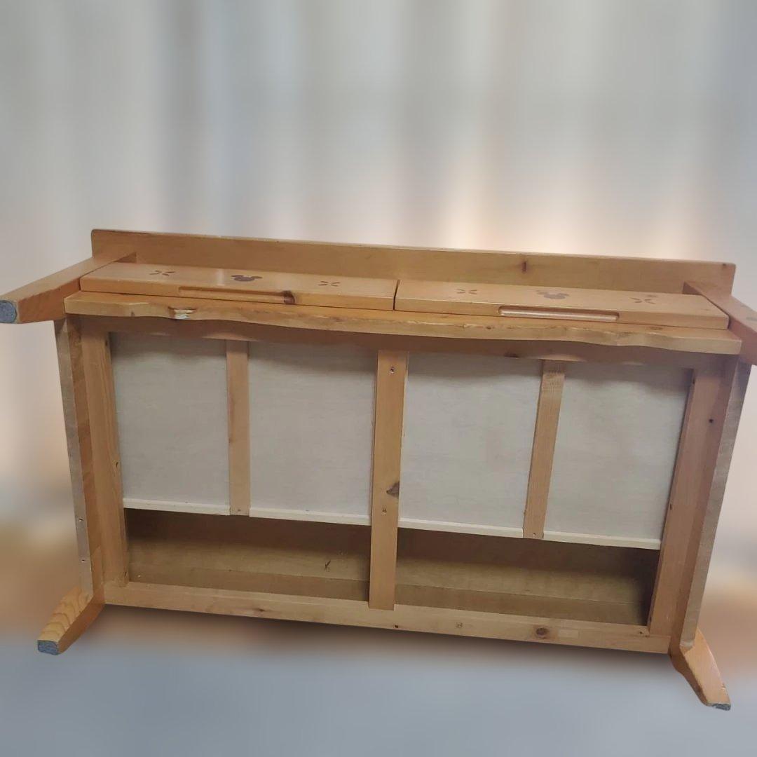 ベルメゾン ディズニー リビングテーブル ミッキーモチーフ 引き出し付き 机