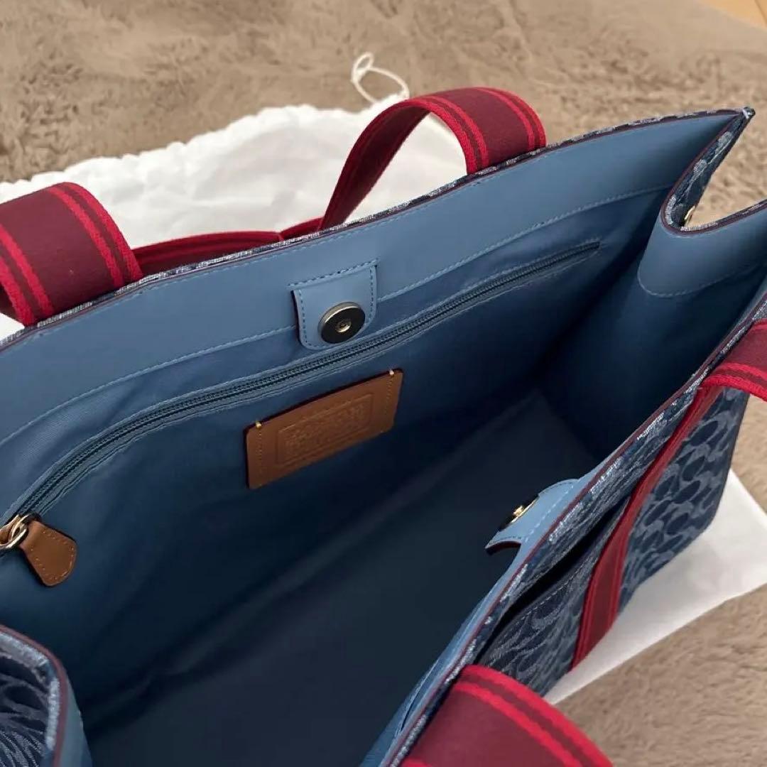 COACH デニムトートバッグ