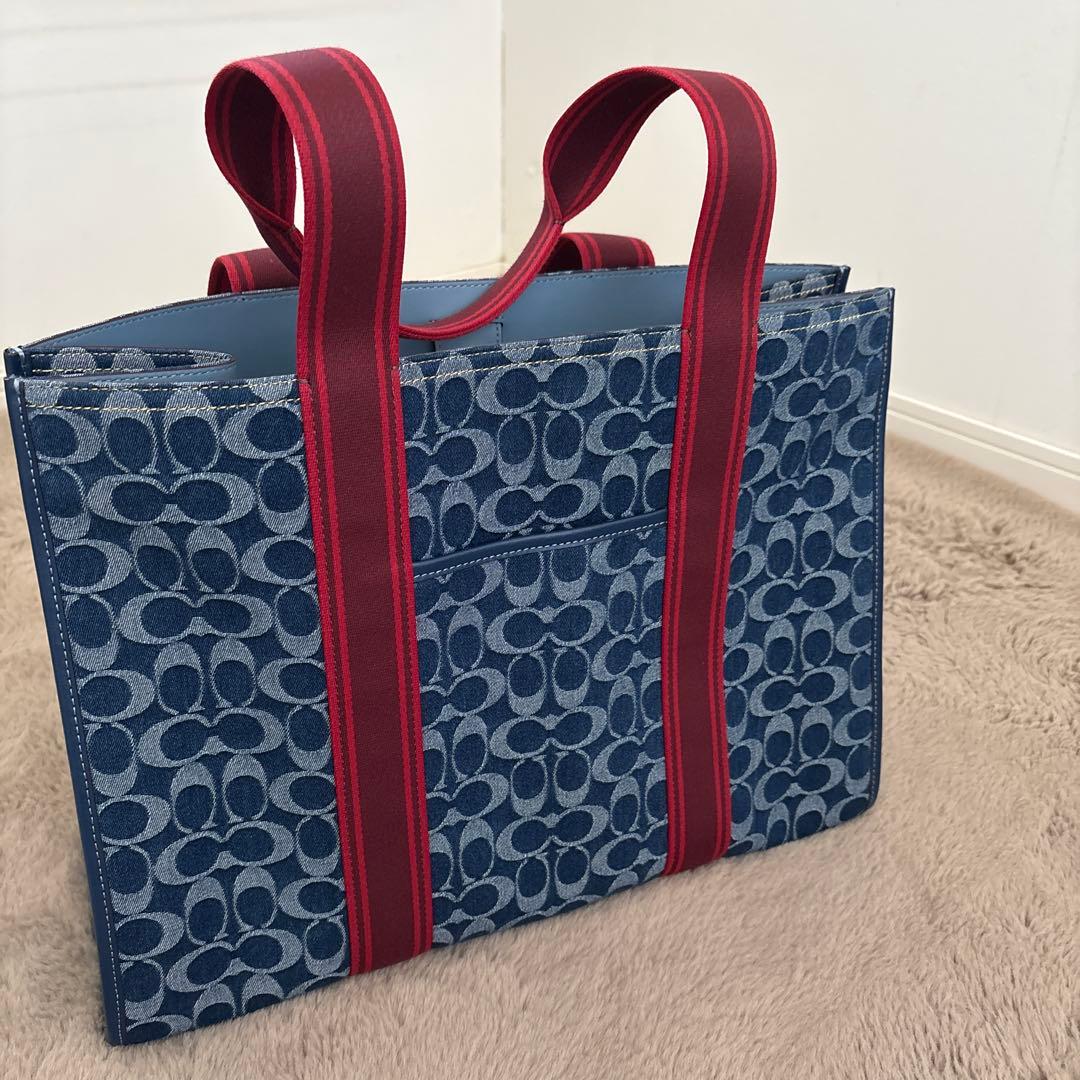 COACH デニムトートバッグ