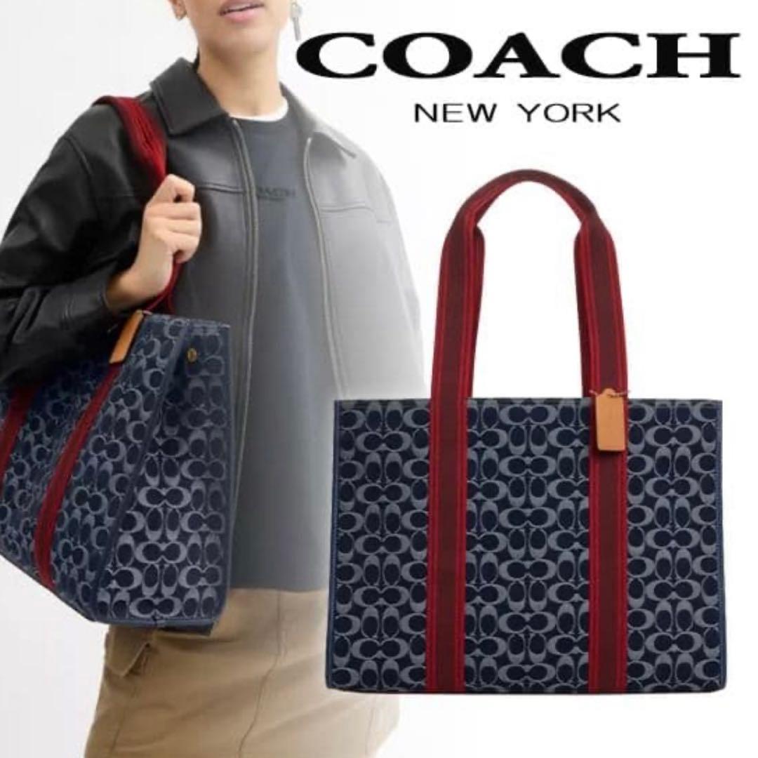 COACH デニムトートバッグ