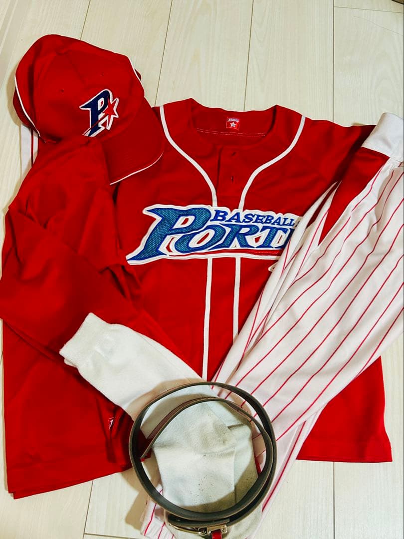 PORTE 145野球ユニフォームセット レッド