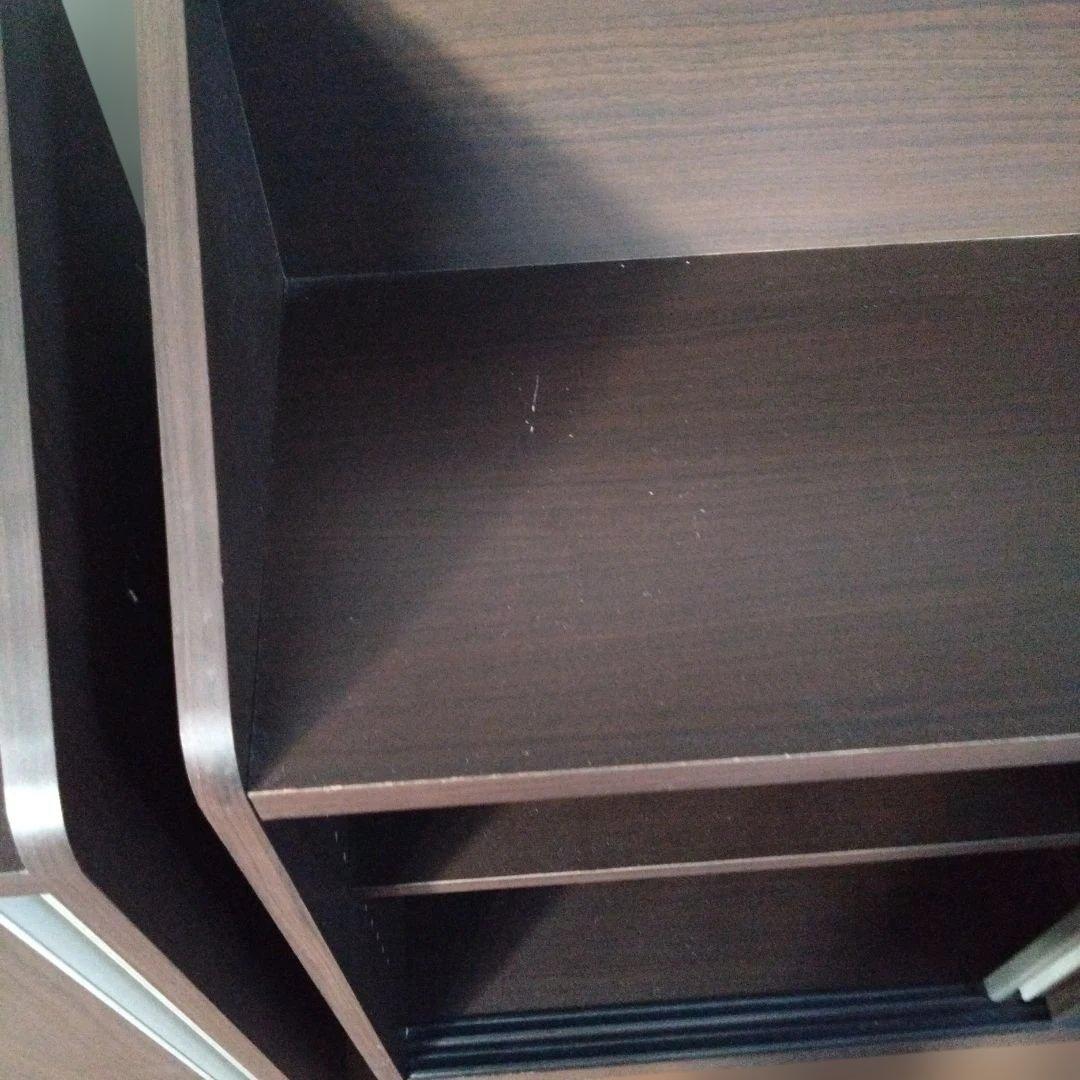 引き取り歓迎★カウンター下収納★ダークブラウン２個セット