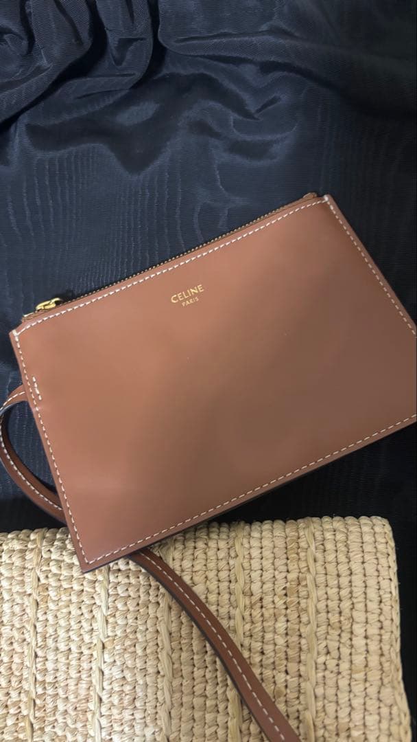 ★新品ナノ サプル CELINE クラシック パニエ / ラフィア＆カーフスキン