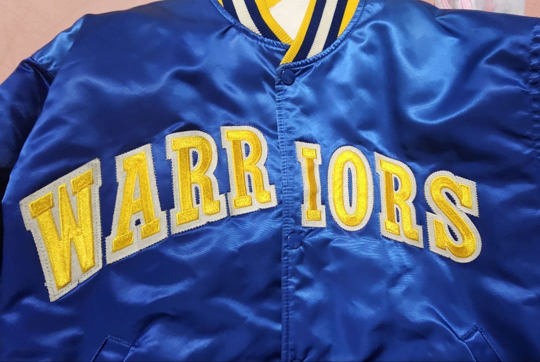 WARRIORS ボンバージャケット 青　L