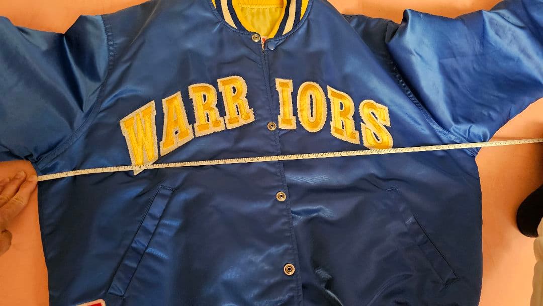 WARRIORS ボンバージャケット 青　L