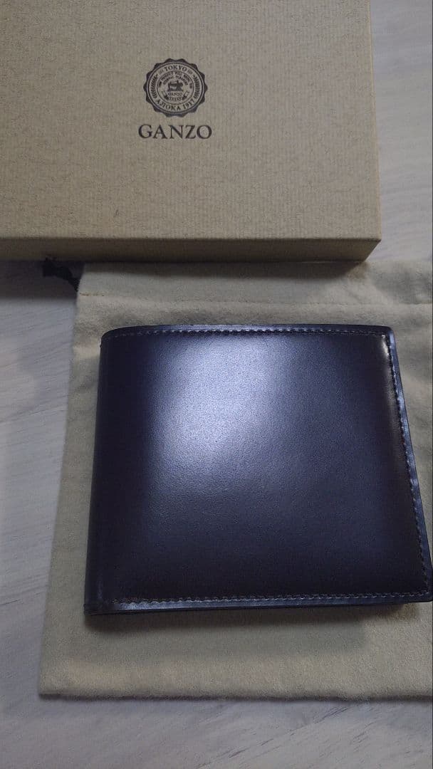 ガンゾ　シェルコードバン 2 【小銭入れ付き二つ折り財布】