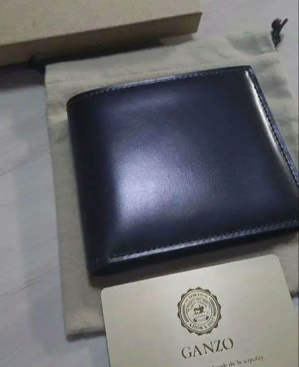 ガンゾ　シェルコードバン 2 【小銭入れ付き二つ折り財布】