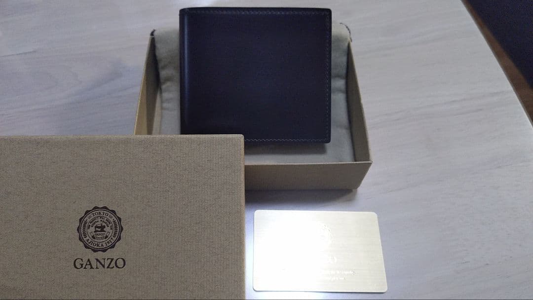 ガンゾ　シェルコードバン 2 【小銭入れ付き二つ折り財布】