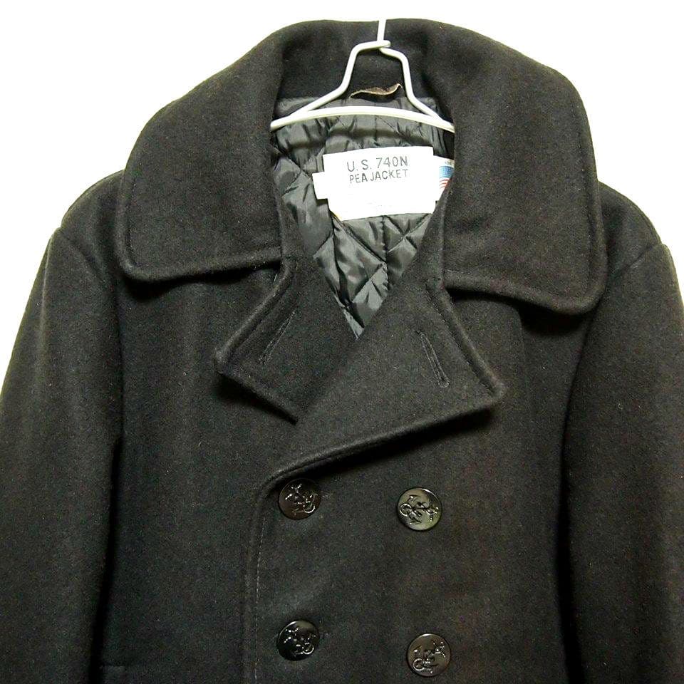 ビンテージ美品　Schott　740N　メルトンウール　ピーコート　ブラック