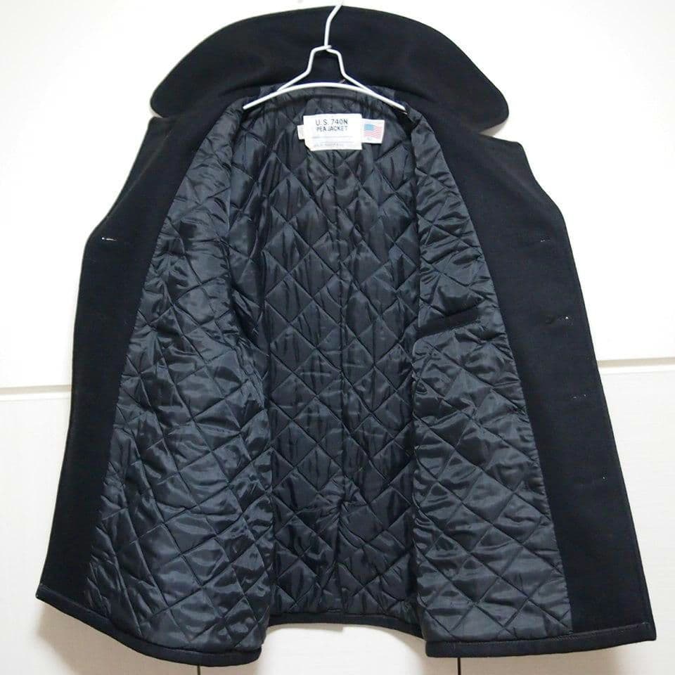 ビンテージ美品　Schott　740N　メルトンウール　ピーコート　ブラック